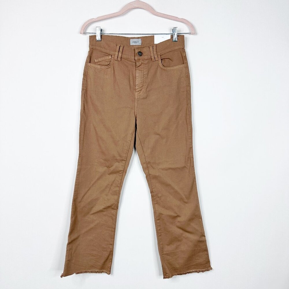 NWT Marella Sport High Rise Flare Crop Jeans Brown 6 #1224 - Picture 2 of 8